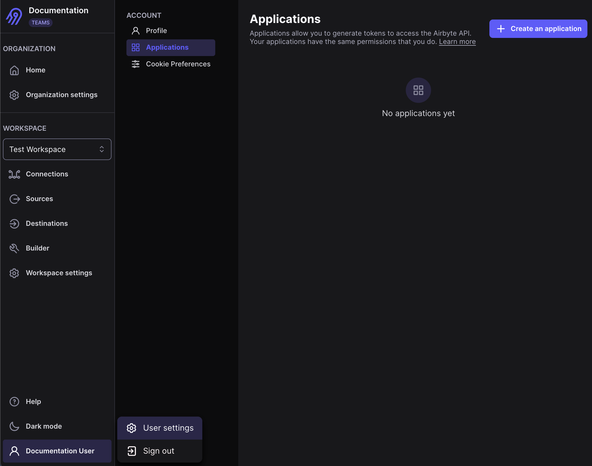 Create an Application